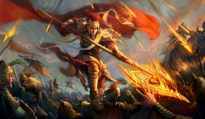 Warriors with Spears in Battle