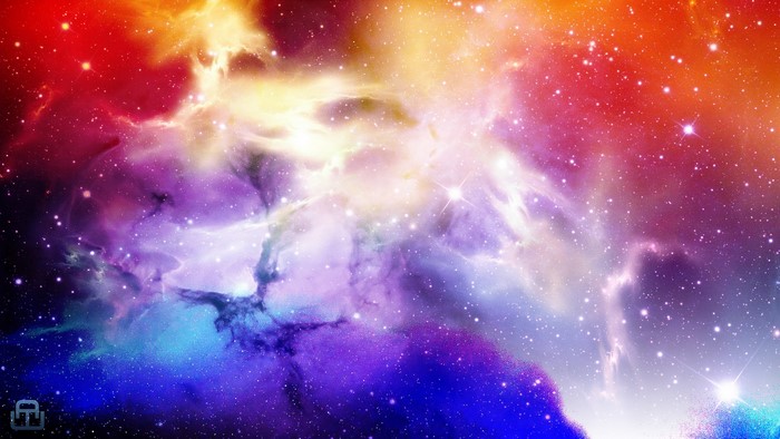 Colorful nebulae and stars in deep space