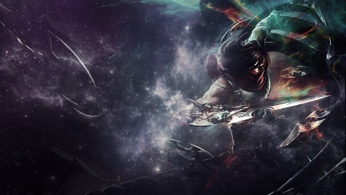 Zed from League of Legends in space