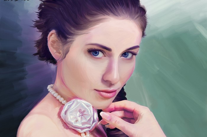 Painting Art of a Woman's Face