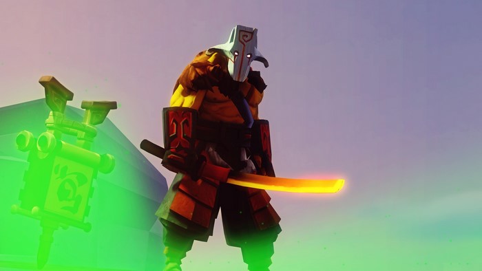 Juggernaut from DOTA 2 with glowing sword
