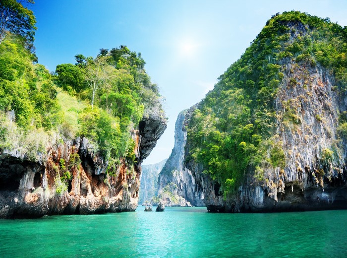 Tropical islands and turquoise water