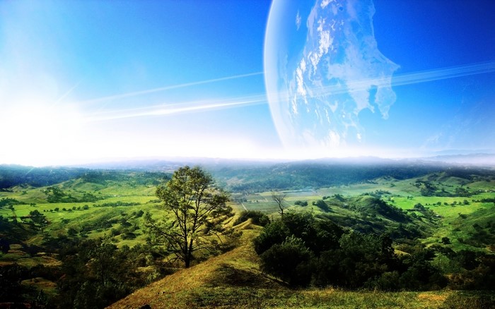 4K Scenery of a Planet Horizon
