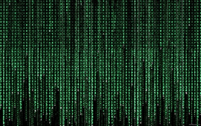 Matrix digital rain