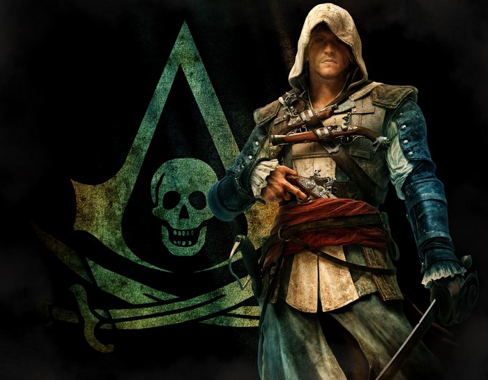 Edward Kenway from Assassin's Creed 4 Black Flag with Jolly Roger