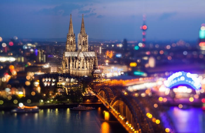 Cologne Cathedral and Hohenzollern Bridge at Night