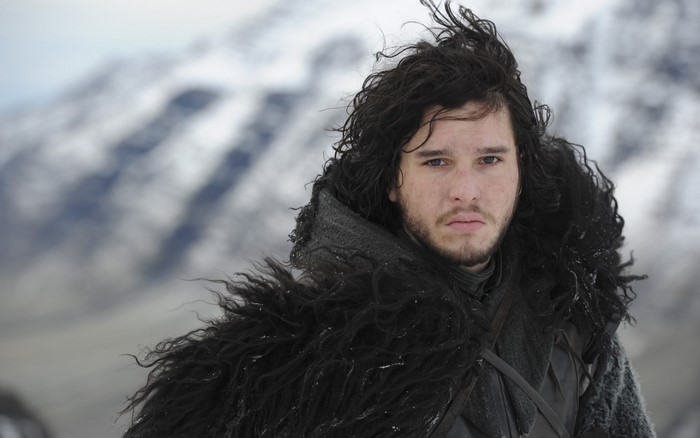 Jon Snow from Game of Thrones in a snowy landscape