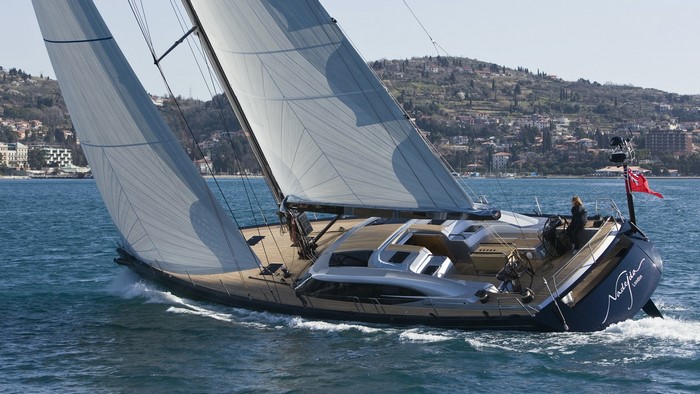 Nadejda Yacht Sailing on the Water