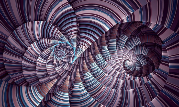 Abstract fractal pattern with swirling lines