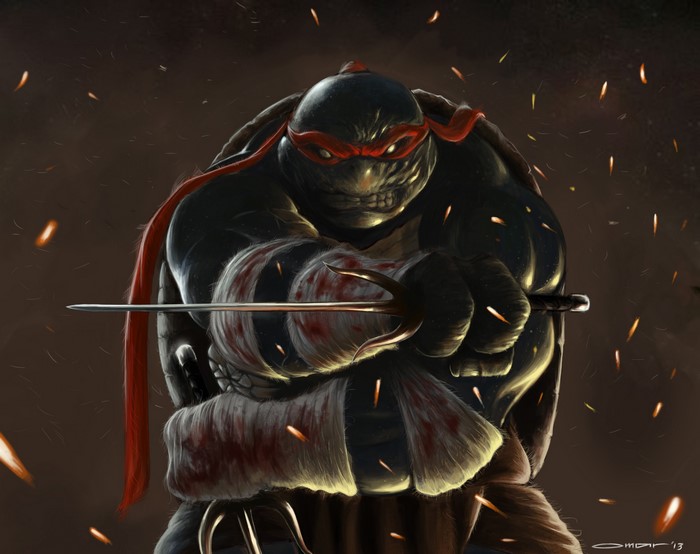 Raphael from Teenage Mutant Ninja Turtles with Sai
