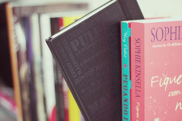 Close-up of books on a shelf