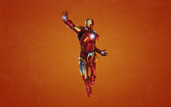 Iron Man in Red and Gold Armor