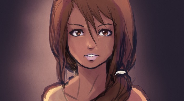 Painting of a brown-haired girl