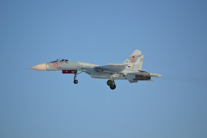 Sukhoi Su-27 fighter jet in flight