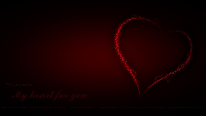 Red heart with text "My heart for you"