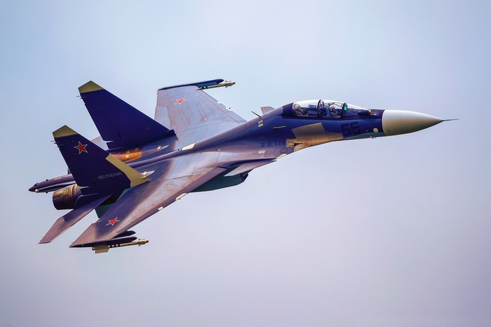 Sukhoi Su-30 fighter jet in flight