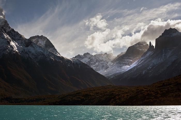 Mountains and lake in Chile