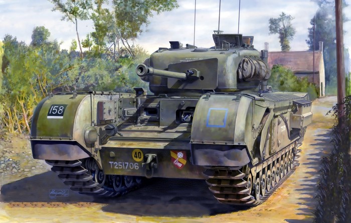 Churchill Mk IV Tank Painting