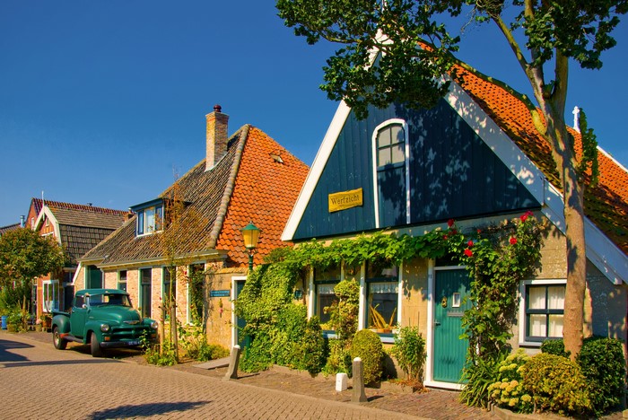 Houses in Den Hoorn, Texel, Netherlands