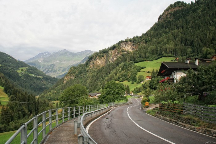 Road in San Leonardo in Passiria, Italy