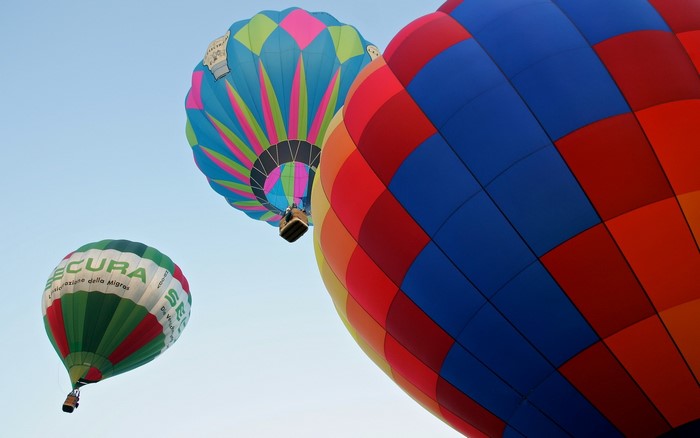 Hot air balloons in the sky
