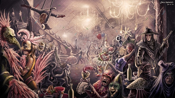 Masquerade Ball with Performers and Guests