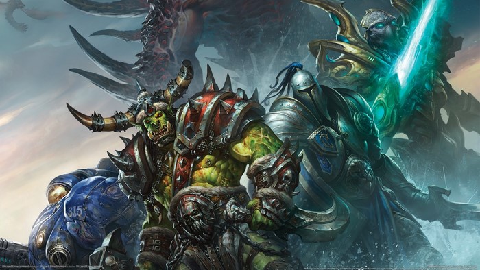 World of Warcraft Orcs and Protoss Warriors