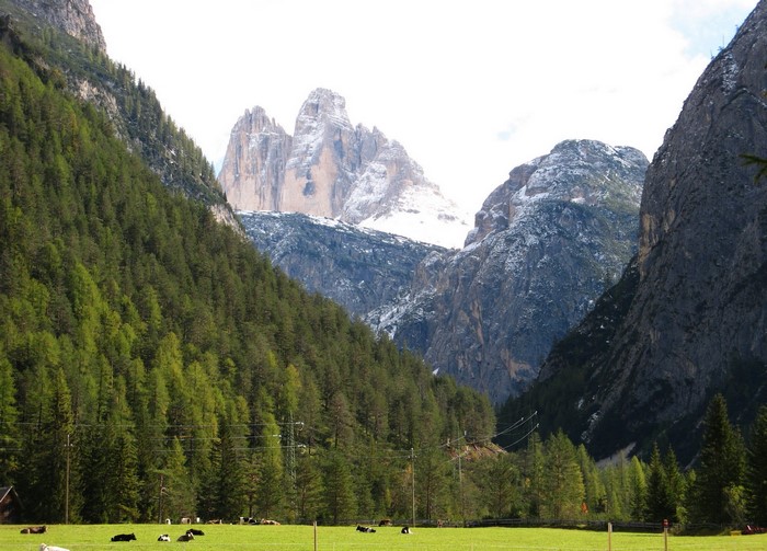 Tre Cime di Lavaredo mountains in South Tyrol, Italy