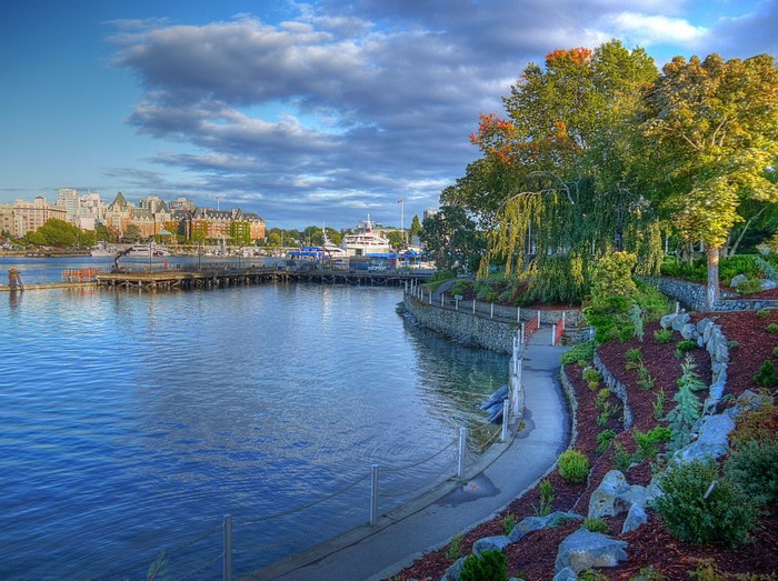 Victoria Inner Harbour with Parliament Buildings and Boats