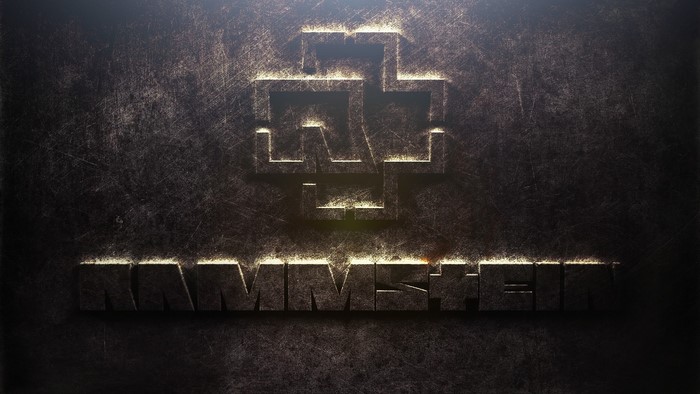 Rammstein logo emblem on textured background