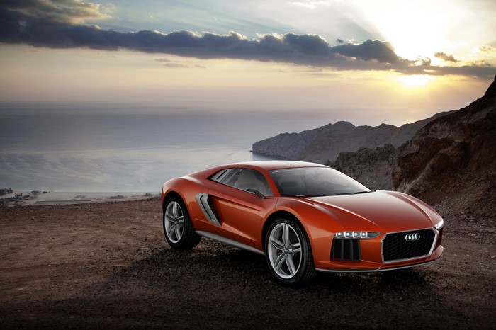 Audi Nanuk Quattro concept car on rocky terrain