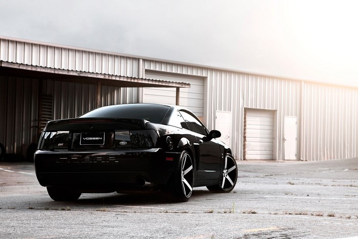 Black Ford Mustang Cobra Vossen