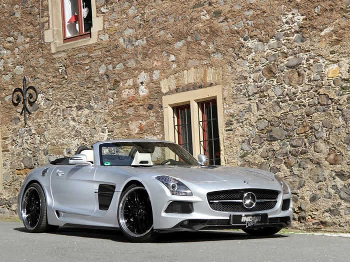 Silver 2013 Inden Design Borrasca SLS 63 AMG Roadster