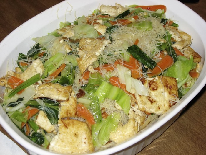 Vegetable and Tofu Stir-fry with Rice Noodles