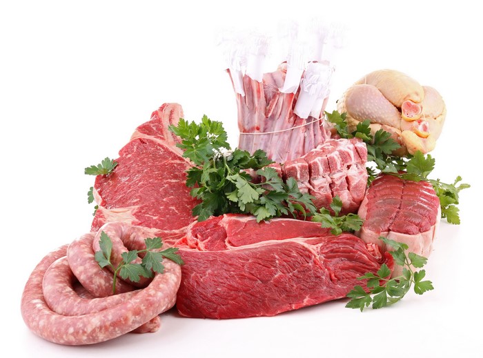 Assortment of Raw Meats and Chicken