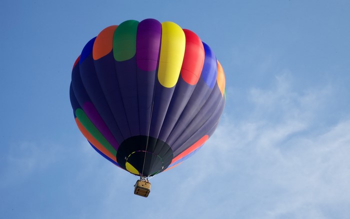 Hot air balloon in the sky