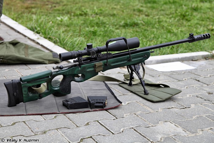 SV-98 sniper rifle with telescopic sight