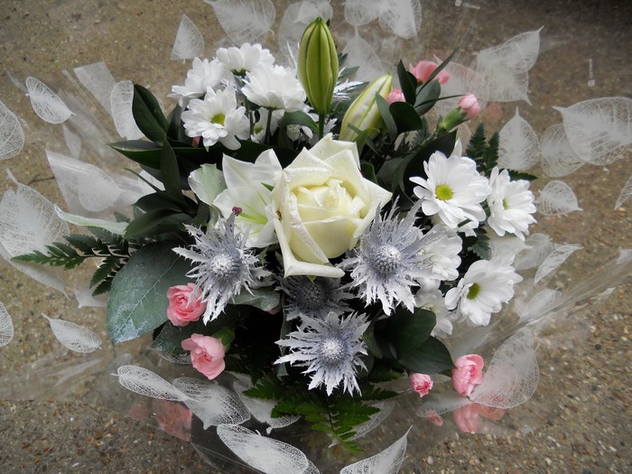 White and Pink Flower Bouquet
