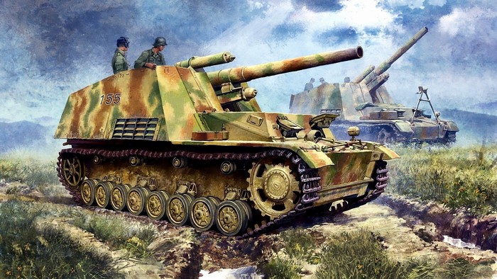 German SPG Panzerhaubitze Gerat 807 painting