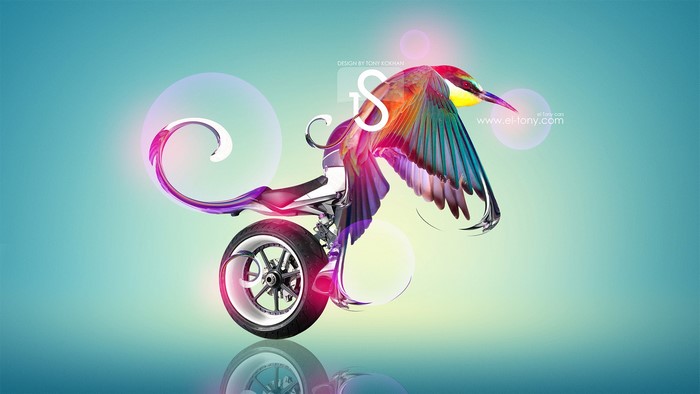 Creative bird motorcycle design by Tony Kokhan