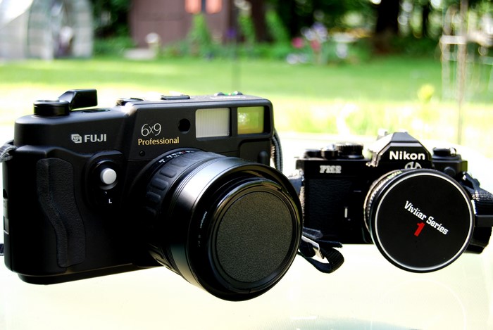 Fuji 6x9 Professional and Nikon FM2 Cameras