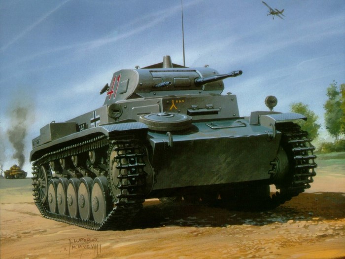 German Pz.Kpfw II tank painting