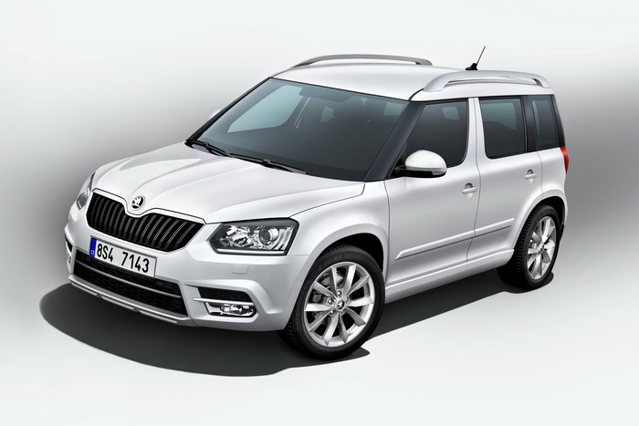 White Skoda Yeti 2013
