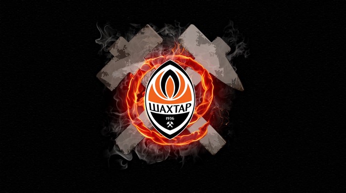 FC Shakhtar Donetsk logo with fire and smoke