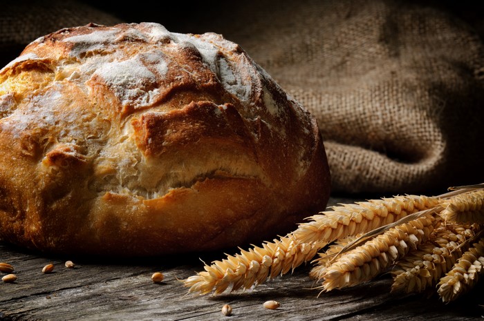 Bread with Wheat and Burlap