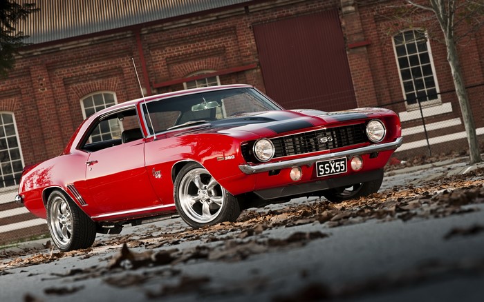 Red 1969 Chevrolet Camaro SS 350