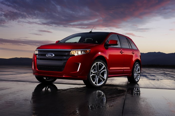 Red 2011 Ford Edge Sport