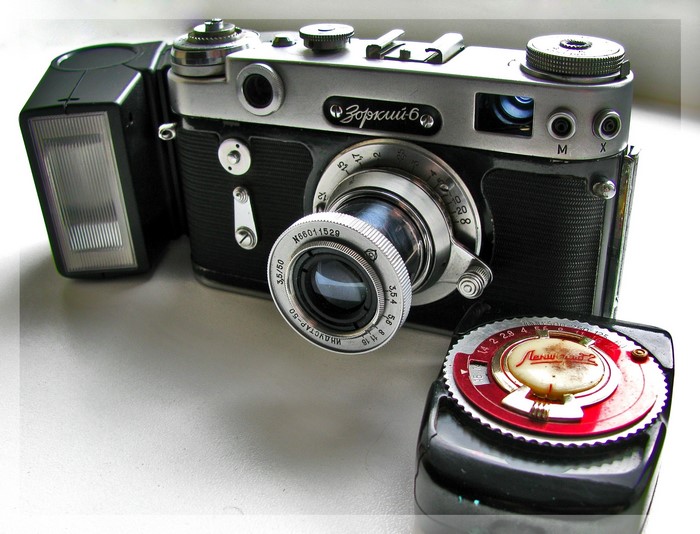 Zorki 6 camera with flash and light meter