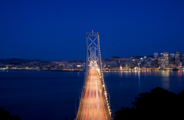 San Francisco Bay Bridge at Night, California