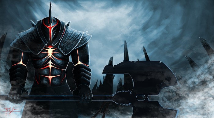 Warrior with Battle Axe from World of Warcraft